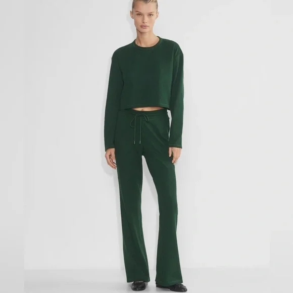 Sunday Best Aritzia Bany Waffle Jogger in dark green women’s 2XS - Picture 1 of 8